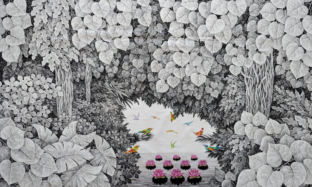 Nature 2! by Umakant Kanade | Pen and Ink - Wall Art