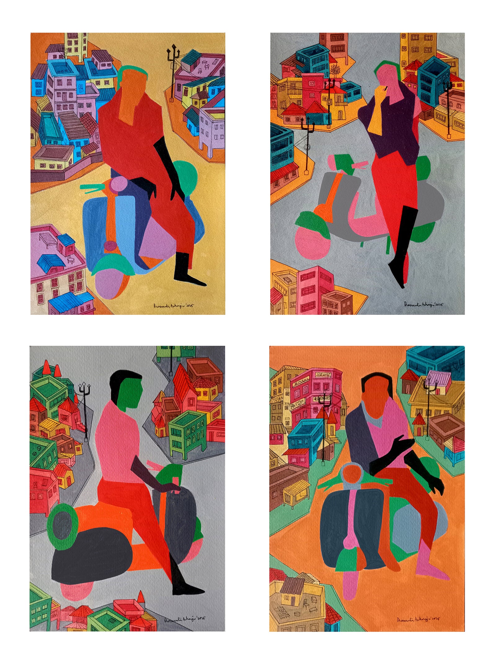 Scooter Riders (Set of 4)