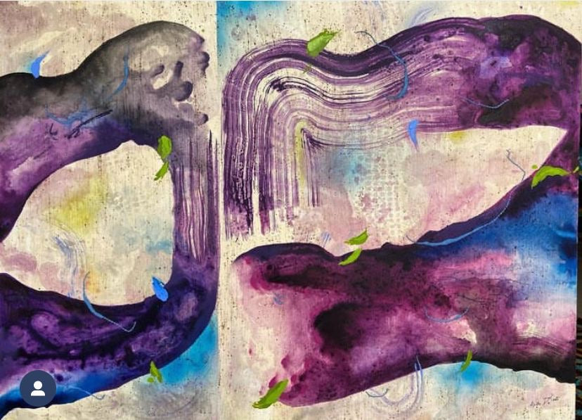 Untitled LK 1 (Acrylic with Embroidery)