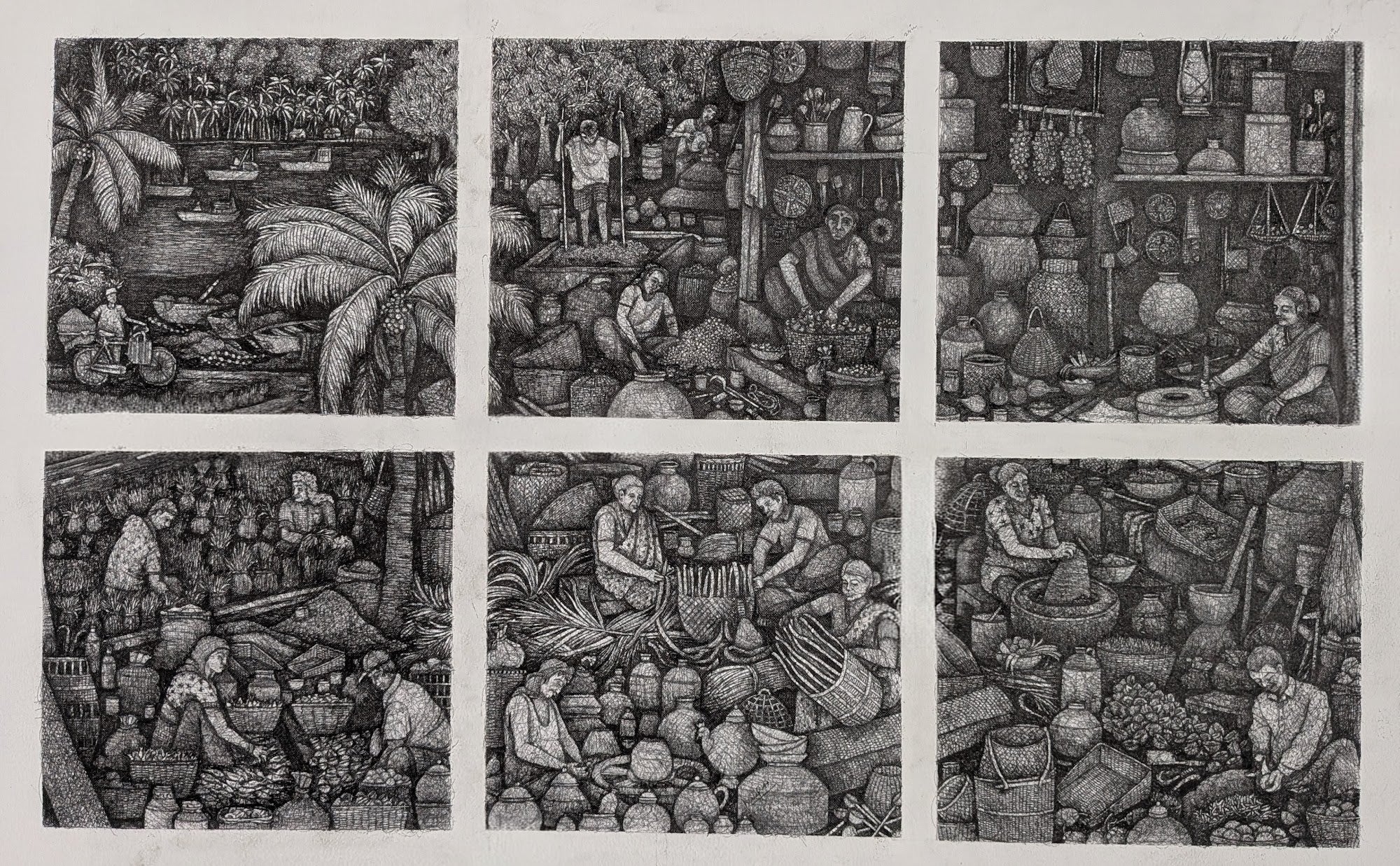 Rhythms of a courtyard