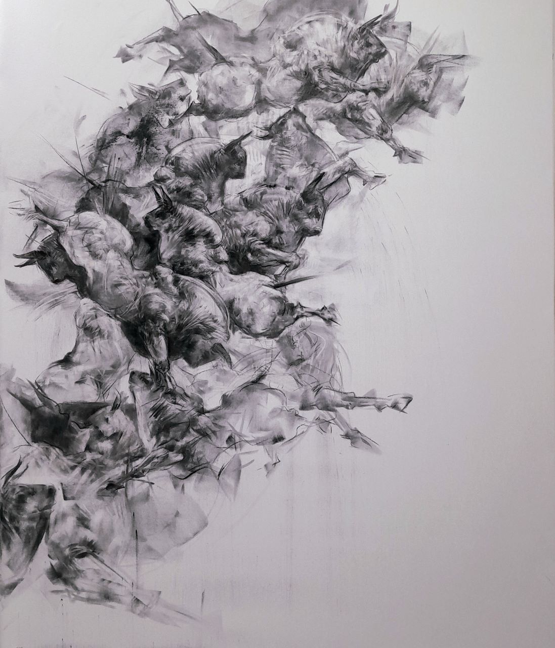 Plausible Gyration  by Saumya Bandyopadhya | luxury artwork - Pastel painting