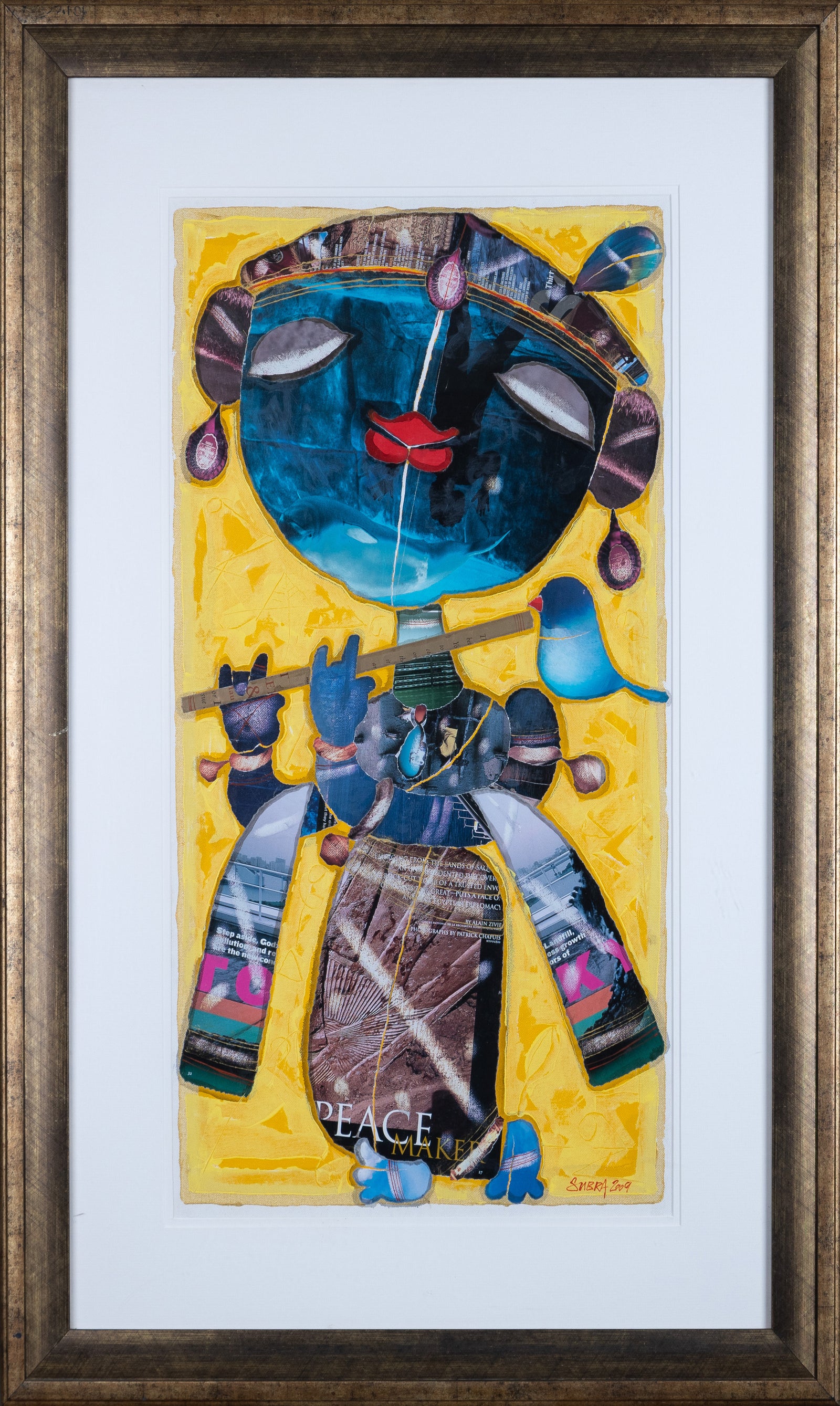 KRISHNA by G Subramanian | Luxury home decor - Mixed media artwork on canvas