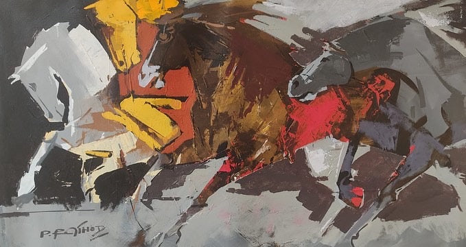 HORSES 21 A by P.R Rathod | Home Decor Acrylic art work