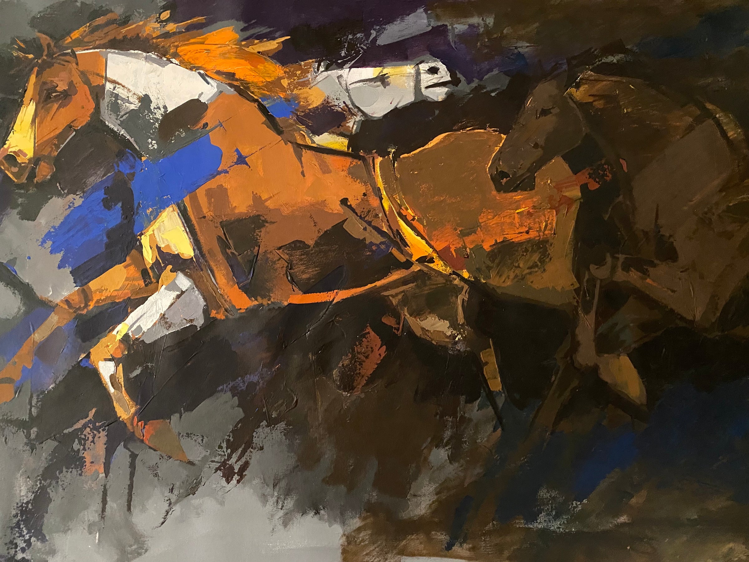 HORSES 20 by P.R Rathod | Acrylic painting on Canvas - Home Decor