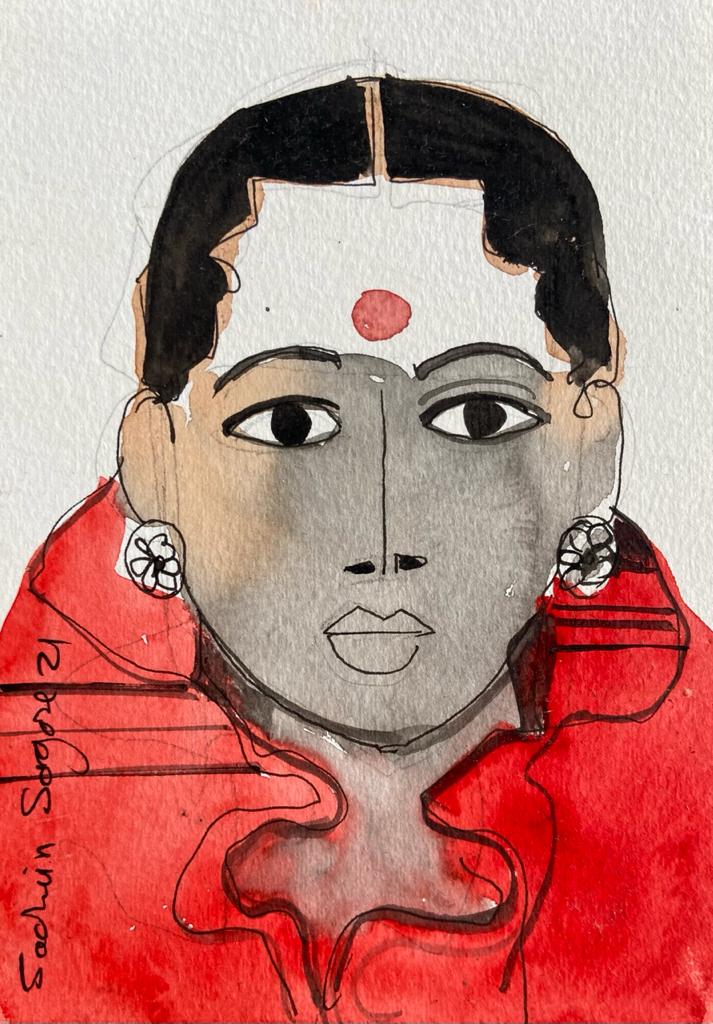 SS COLLECTORS EDITION 8 by Sachin Sagare | Water colour on paper - wall painting