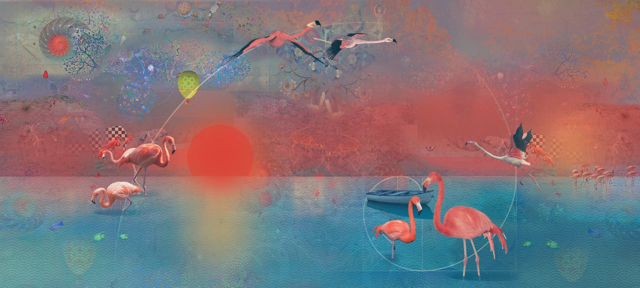 DYNAMIC FLUCTUATION by Anjali Rajkumar | Mixed media on canvas - Wall painting