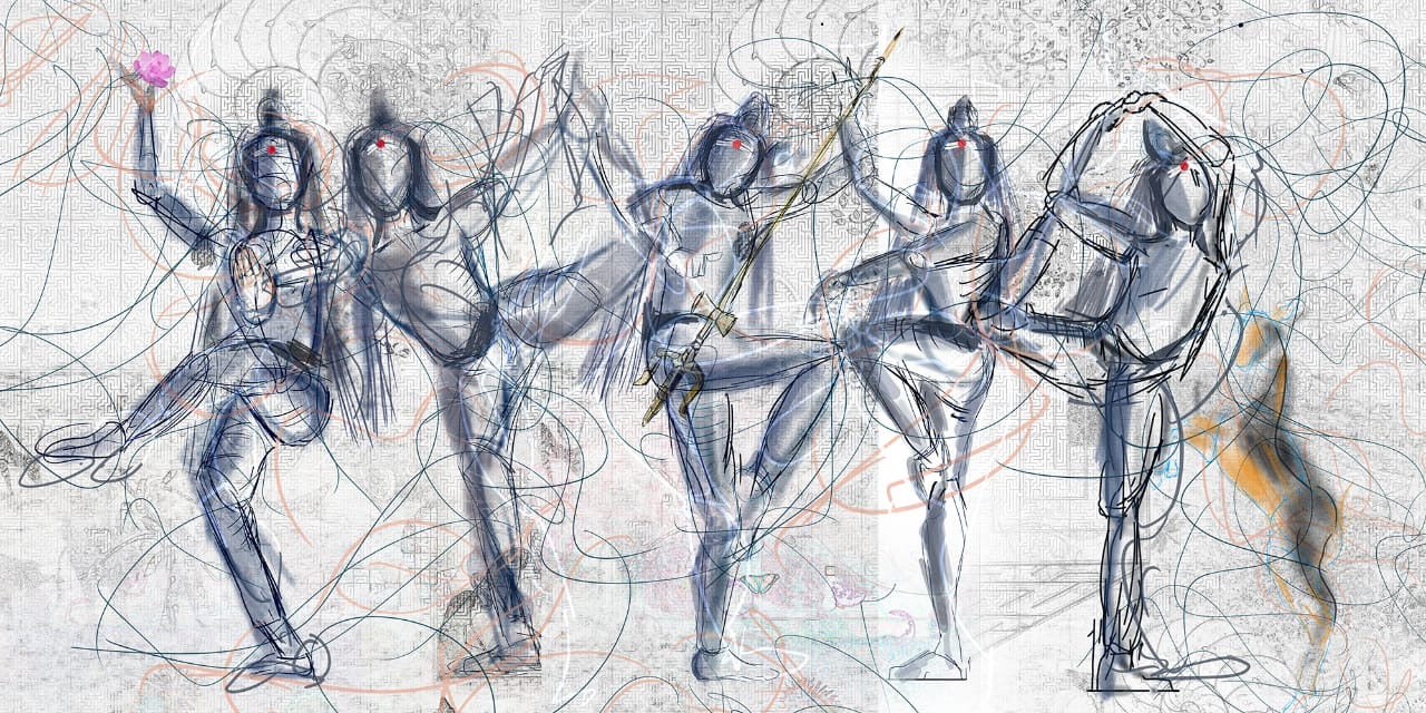 THE DANCE by Anjali Rajkumar | Digital Sketch on Paper - Luxury wall decor