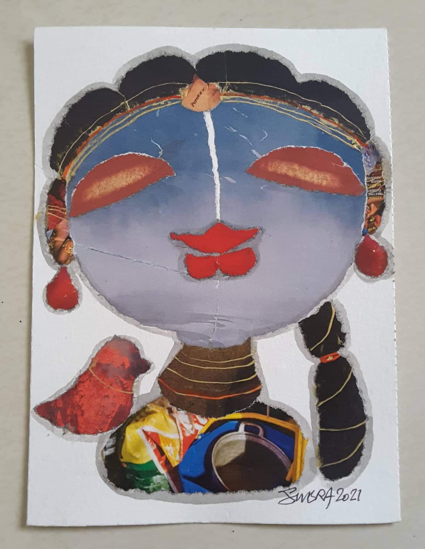 "SHE" Series by G Subramanian | Mixed media on canvas - Home decor wall art