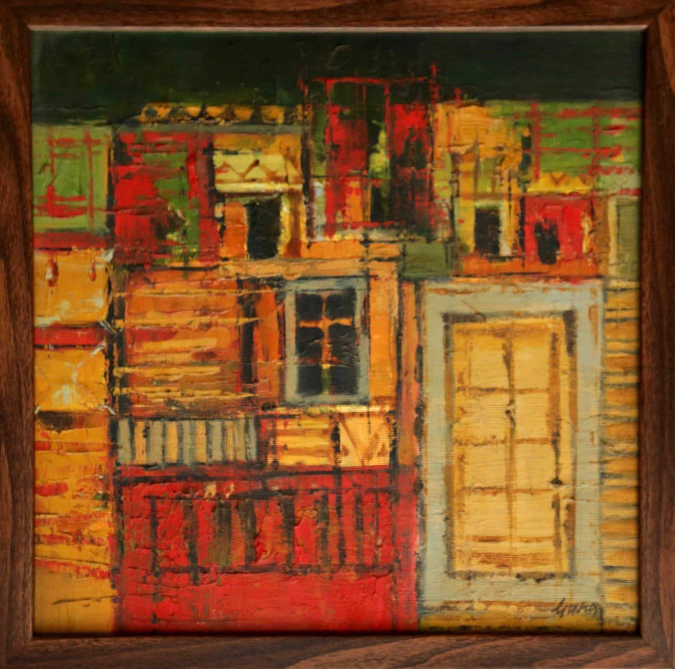 ABSTRACT CITYSCAPE by Gurudas Shenoy | Oil painting on Canvas - Home Decor