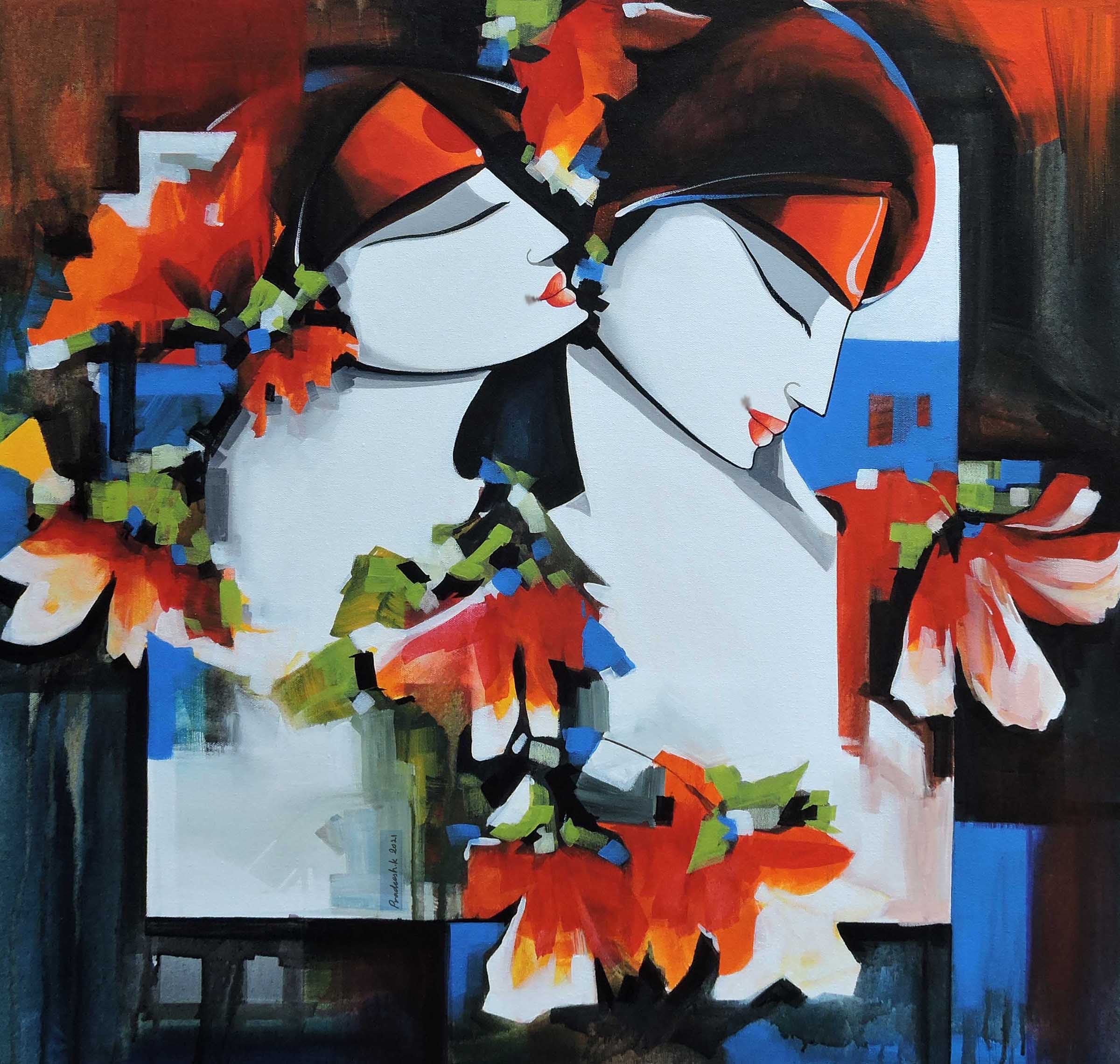 LOVE SONG by Pradeesh Raman | Acrylic art on Canvas